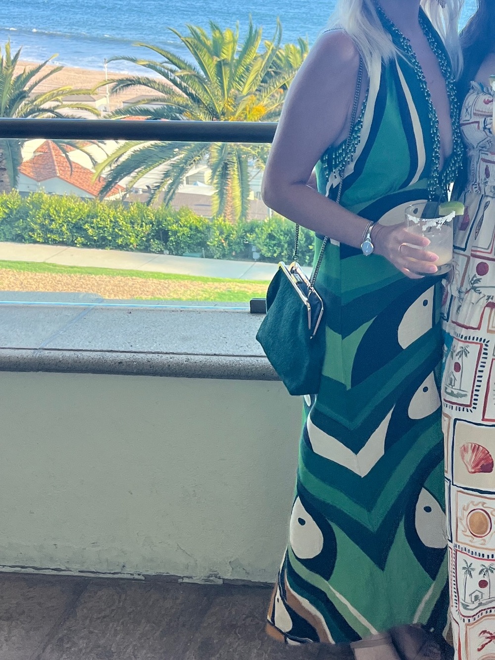 FARM Rio Green Toucan Tree Beaded Halter Convertible Maxi Dress - Picture 5 of 5